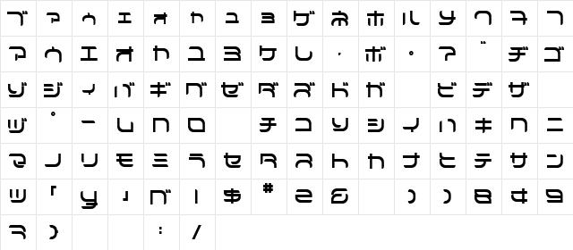 Hyperion kat  glyph index