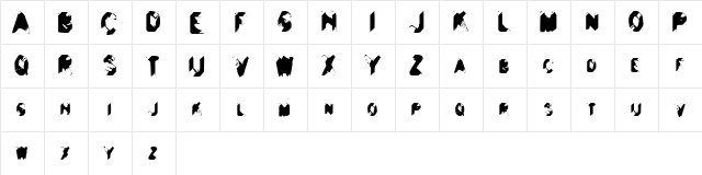 Balls to the Wall Regular  glyph index