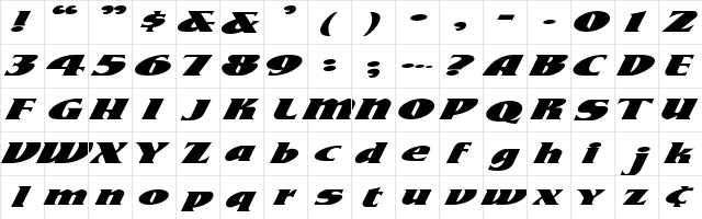 2 RaceWay  DNA Regular  glyph index