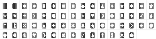 Slats n Things 2 Normal  glyph index
