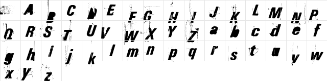 KabTV Regular  glyph index