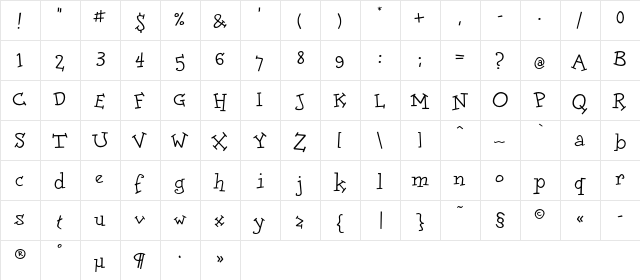 DoloresC Regular  glyph index