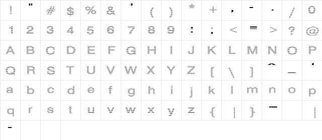 HILDIE Regular  glyph index