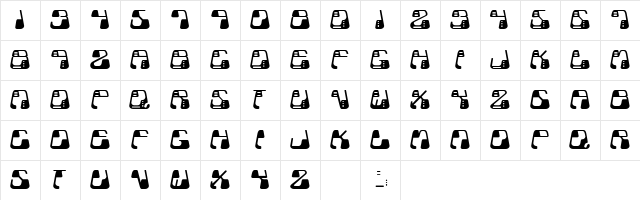 Metolurgy Regular  glyph index