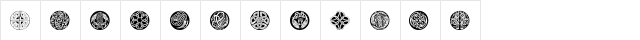 LM Celtic Circles Regular  glyph index