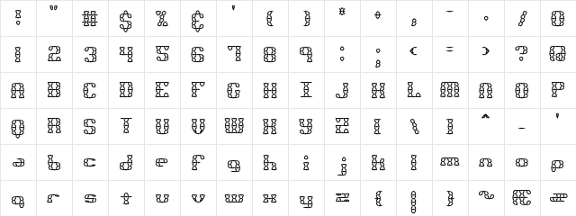 Brass Knuckle Star BRK Normal  glyph index