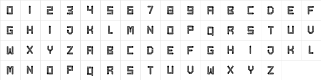 Pipes Regular  glyph index