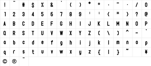 071MKSDBoldA Regular  glyph index