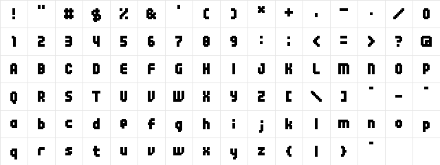 04b25 Regular  glyph index