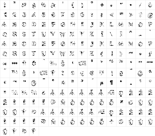 a_BentoInb Regular  glyph index