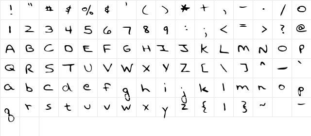 Seattle Regular  glyph index