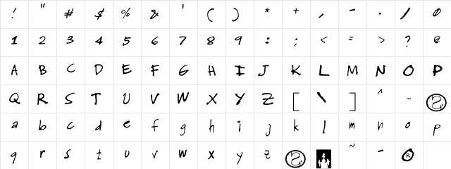 James Tan Dinawanao Regular  glyph index