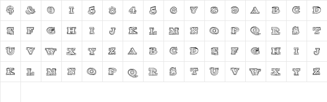 ClubSport Regular  glyph index
