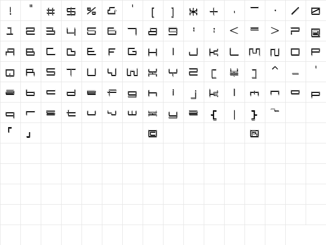 D3 PipismS Regular  glyph index