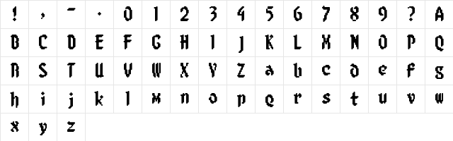 8-bit Limit R BRK Regular  glyph index