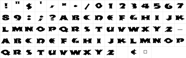 Hay Stack MF Wide  glyph index