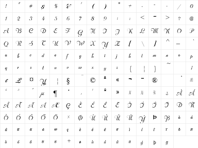 InviteEngraved Normal  glyph index