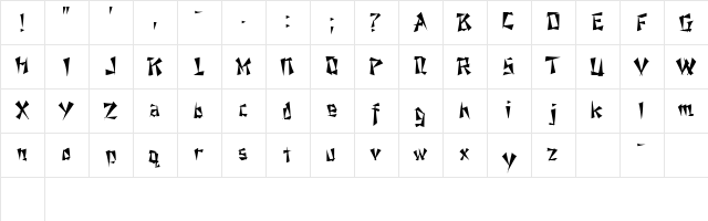 Nixon Regular  glyph index