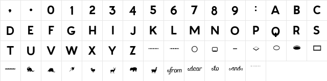 Patagonia Patagonian Titles  glyph index