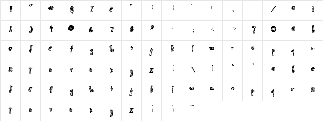 birdhaus Regular  glyph index
