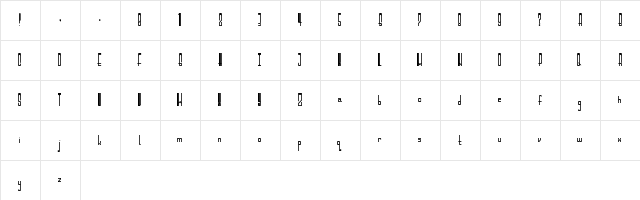 Archway Sans Regular  glyph index
