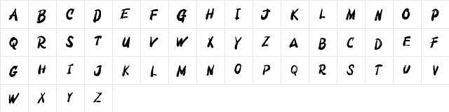 Bacar FREE Regular  glyph index