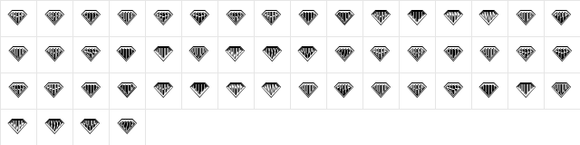 Diamond Monogram Regular  glyph index