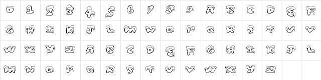 SnowFrosting Regular  glyph index