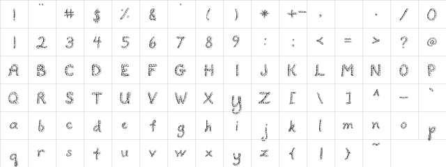LOT Lasso Regular  glyph index