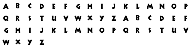 Pepin Press Caps-FA244 Regular  glyph index