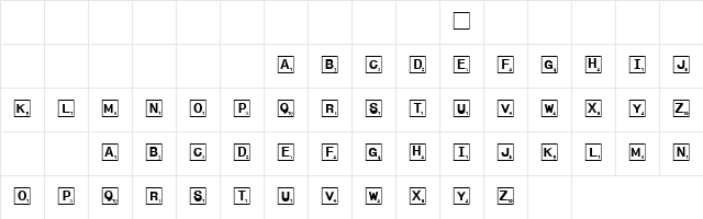 Tilez Normal  glyph index