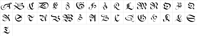 SchneidlerInitialen Regular  glyph index