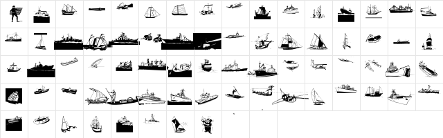 I Am Sailing Regular  glyph index