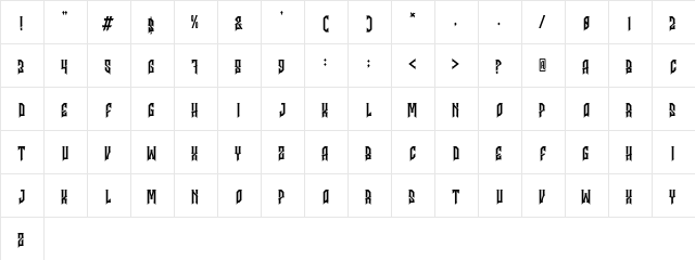 Godhong Free Regular  glyph index