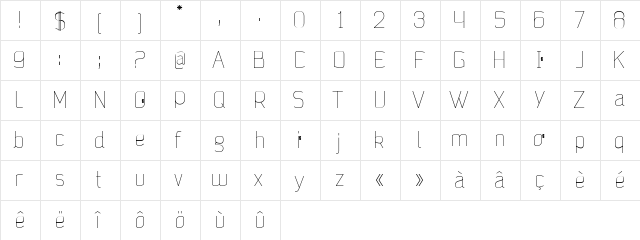 Jalane_light Jalane_light  glyph index