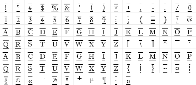 a_AntiqueTitulDcFr Regular  glyph index