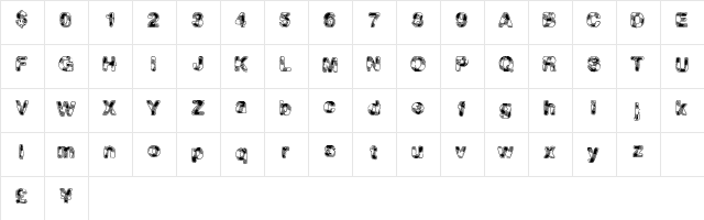 MadPicNic Regular  glyph index