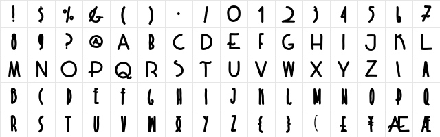 Rispadhd Bold  glyph index
