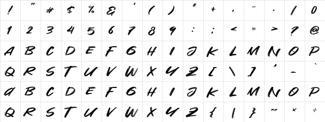 Are You Okay Regular  glyph index