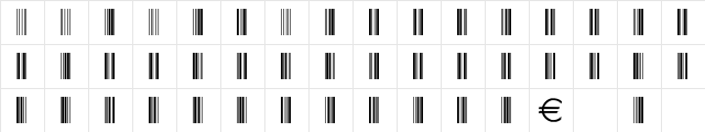 Bar1 Normal  glyph index