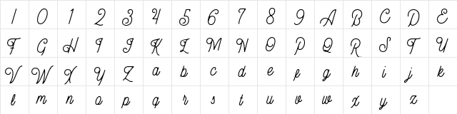 Bellonion DEMO Version Regular  glyph index