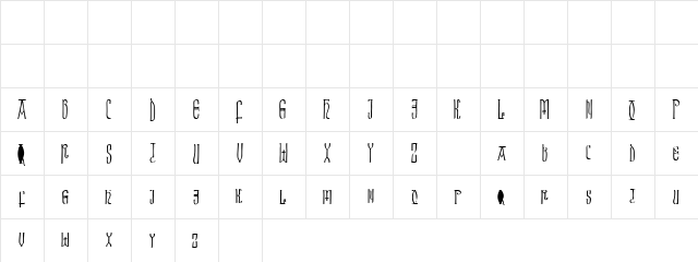 Brigida Regular  glyph index