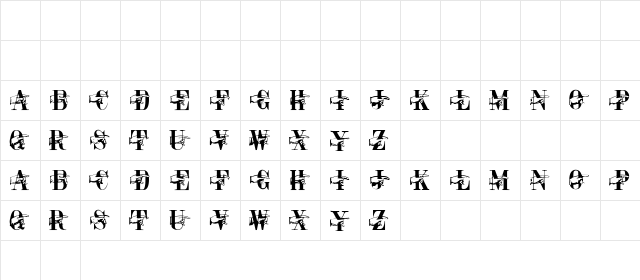 Pointage Regular  glyph index