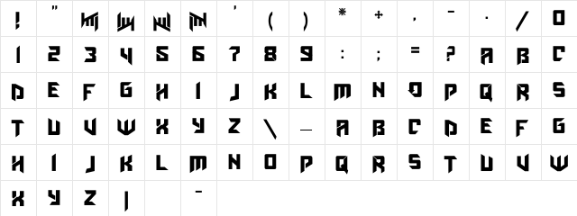 AmazObitaemOstrovV.2 Regular  glyph index