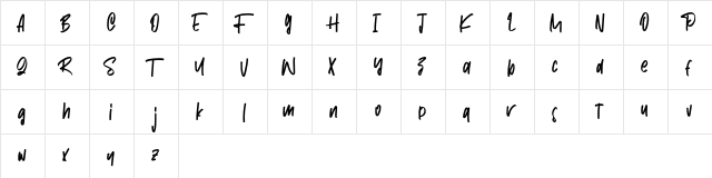 Marcello Regular  glyph index