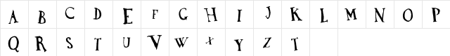 DaDa Antiquerist DaDa Antiquerist  glyph index