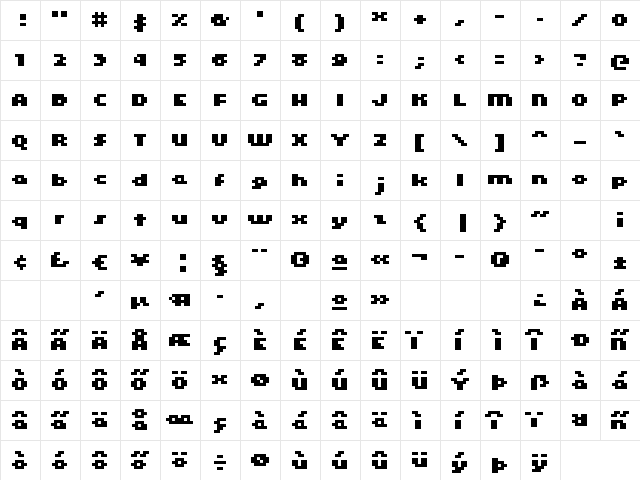 kroeger 04_66 Regular  glyph index