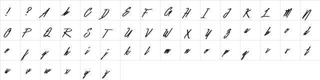 Befitting Demo Regular  glyph index