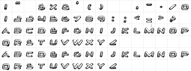 Folio Regular  glyph index
