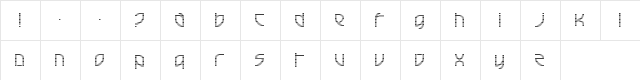 French Electric - Techno Regular  glyph index
